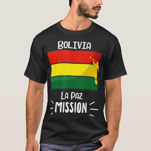 Bolivia La Paz Mormon LDS Mission Missionary T-shirt (Voorkant)