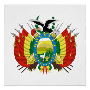 Bolivia land wapen wapenschild symbool embleem vla perfect poster
