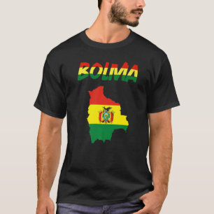 Bolivia Landkaart Vlag Bolivia Boliviaanse vlag So T-shirt
