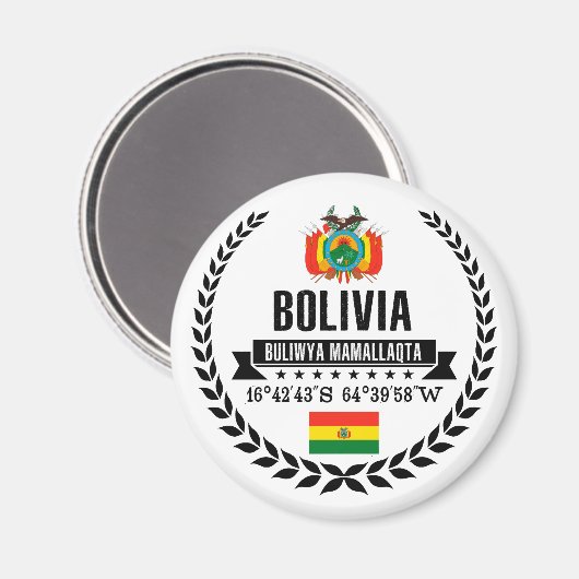 Bolivia Magneet (Voorkant / Achterkant)