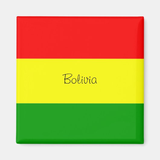 Bolivia: Magneet voor koelkast met vlag van Bolivi (Voorkant)