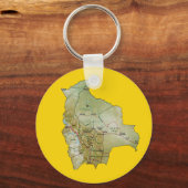 Bolivia Map Sleutelhanger (Voorkant)