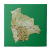 Bolivia Map Tile Tegeltje (Voorkant)