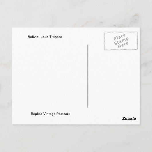  Bolivia, meer van Titicaca Briefkaart (Achterkant)
