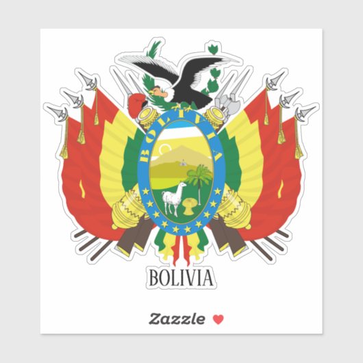 Bolivia nationaal wapenschild sticker (Vel)