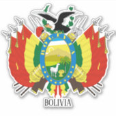 Bolivia nationaal wapenschild sticker (Voorkant)