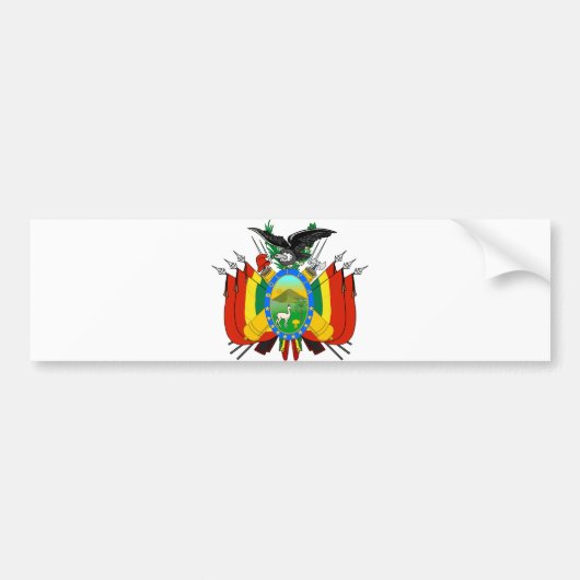 Bolivia Officieel wapenschild, heraldry-symbool Bumpersticker (Voorkant)