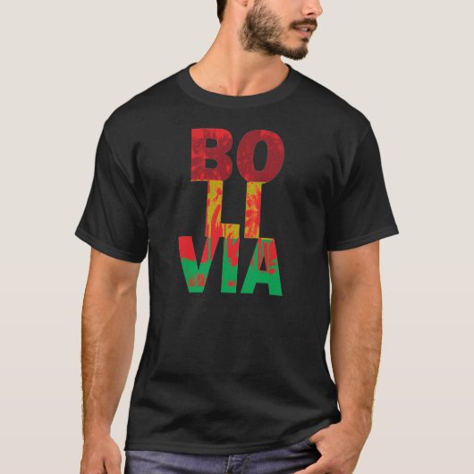 Bolivia palmvlagkleuren t-shirt (Voorkant)
