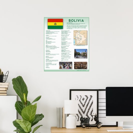 Bolivia Poster (Thuiskantoor)