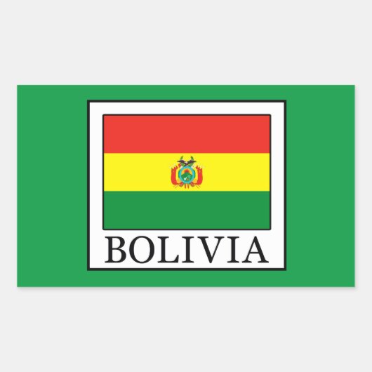 Bolivia Rechthoekige Sticker (Voorkant)
