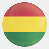 Bolivia rond pictogramvlag ronde sticker (Voorkant)