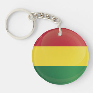 Bolivia rond pictogramvlag sleutelhanger