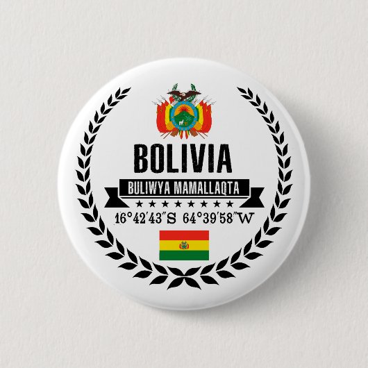 Bolivia Ronde Button 5,7 Cm (Voorkant)