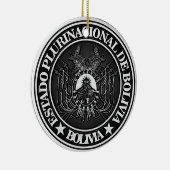 Bolivia Ronde Embleem Keramisch Ornament (Rechts)