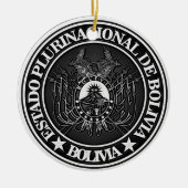 Bolivia Ronde Embleem Keramisch Ornament (Voorkant)