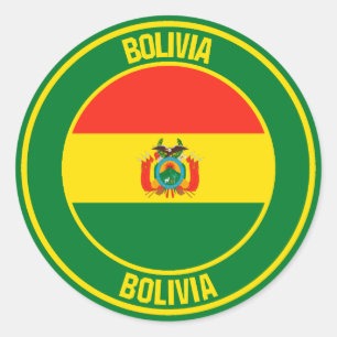 Bolivia Ronde Embleem Sticker