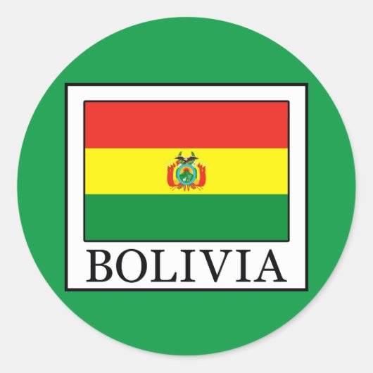 Bolivia Ronde Sticker (Voorkant)