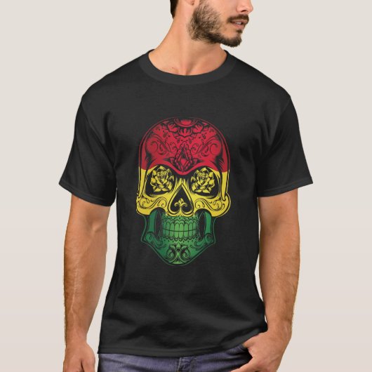 Bolivia Roos en schedel T-shirt (Voorkant)