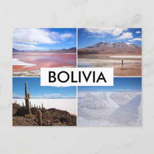 Bolivia Salar de Uyuni collage briefkaart