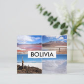 Bolivia Salar de Uyuni collage briefkaart (Staand voorkant)