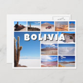Bolivia souvenir fotocollage briefkaart (Voorkant / Achterkant)
