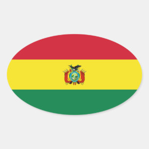 Bolivia-staat Vlag-ovaal Sticker