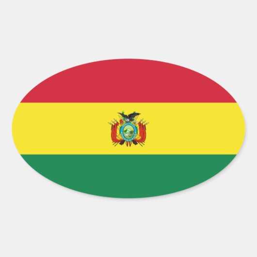 Bolivia-staat Vlag-ovaal Sticker (Voorkant)