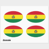 Bolivia-staat Vlag-ovaal Sticker (Vel)