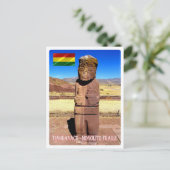 Bolivia - Tiahuanaco - Monolito Fraile - Briefkaart (Staand voorkant)