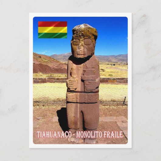 Bolivia - Tiahuanaco - Monolito Fraile - Briefkaart (Voorkant)