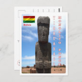 Bolivia - Tiahuanaco - Monolito Ponce - Briefkaart (Voorkant / Achterkant)