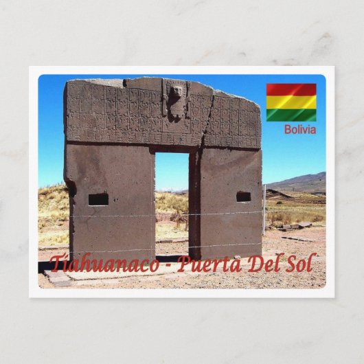 Bolivia - Tiahuanaco - Puerta del Sol - Briefkaart (Voorkant)