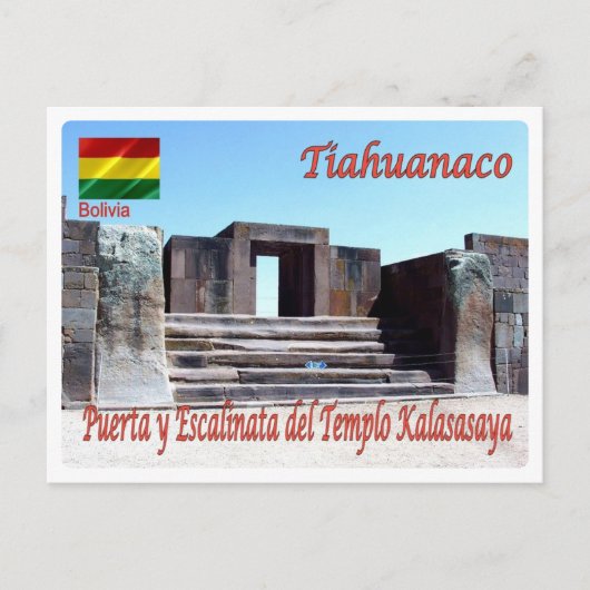 Bolivia - Tiahuanaco - Templo Kalasasaya - Briefkaart (Voorkant)