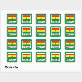 Bolivia Vierkante Sticker (Vel)