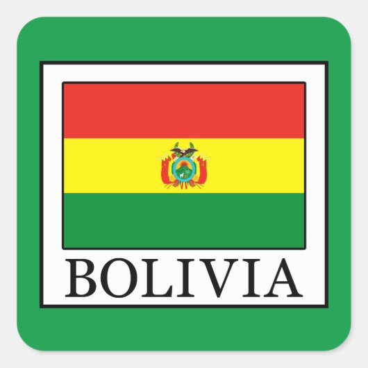 Bolivia Vierkante Sticker (Voorkant)