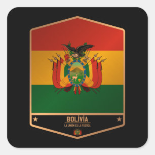 Bolivia Vierkante Sticker