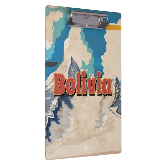 Bolivia Vintage Reisposter Klembord (Rechts)