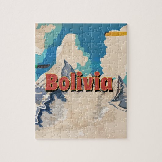Bolivia Vintage Reisposter Legpuzzel (Verticaal)