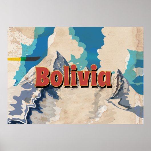 Bolivia Vintage Reisposter Poster (Voorkant)