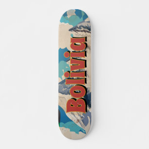 Bolivia Vintage Reisposter Skateboard