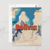 Bolivia Vintage Travel Poster Briefkaart (Voorkant / Achterkant)