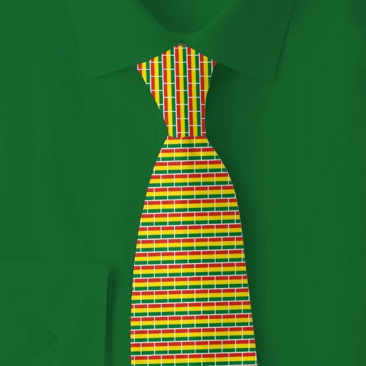 Bolivia Vlag Baksteenpatroon Stropdas