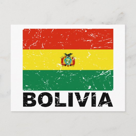 Bolivia  vlag briefkaart (Voorkant)