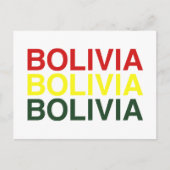 BOLIVIA vlag Briefkaart (Voorkant)
