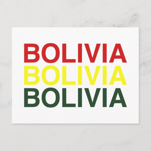 BOLIVIA vlag Briefkaart (Voorkant)