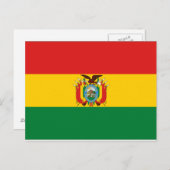 Bolivia vlag briefkaart (Voorkant / Achterkant)