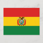 Bolivia vlag briefkaart (Voorkant)