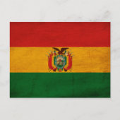 Bolivia vlag briefkaart (Voorkant)