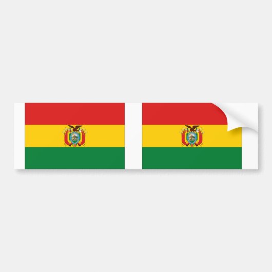 Bolivia vlag bumpersticker (Voorkant)