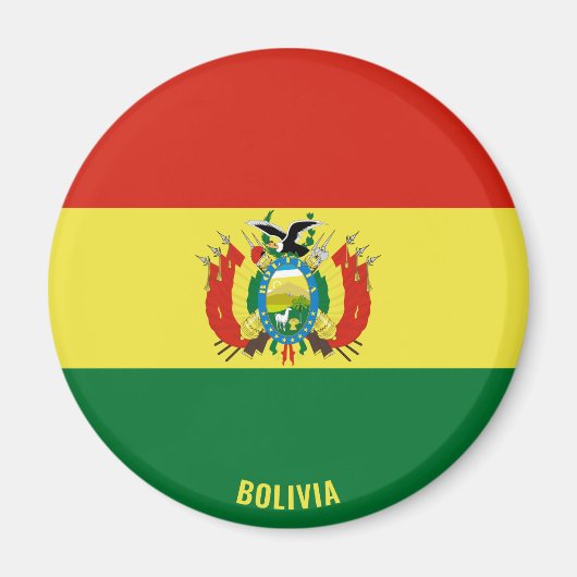 Bolivia Vlag Charming Patriottic Magneet (Voorkant)